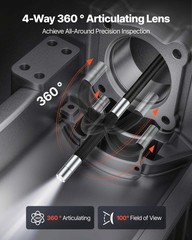 VEVOR Articulating Borescope Camera 4-Way 360° Articulated Endoscope 4.5″ Screen