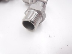 4 Pack Merit Brass 1/2″MNPT #150 Cast 304 Stainless Steel Hex Nipple Fittings