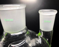 CHEMGLASS Glass 3,000ML 3-Neck Morton Type Round Bottom Flask 29/42 45/50 Center