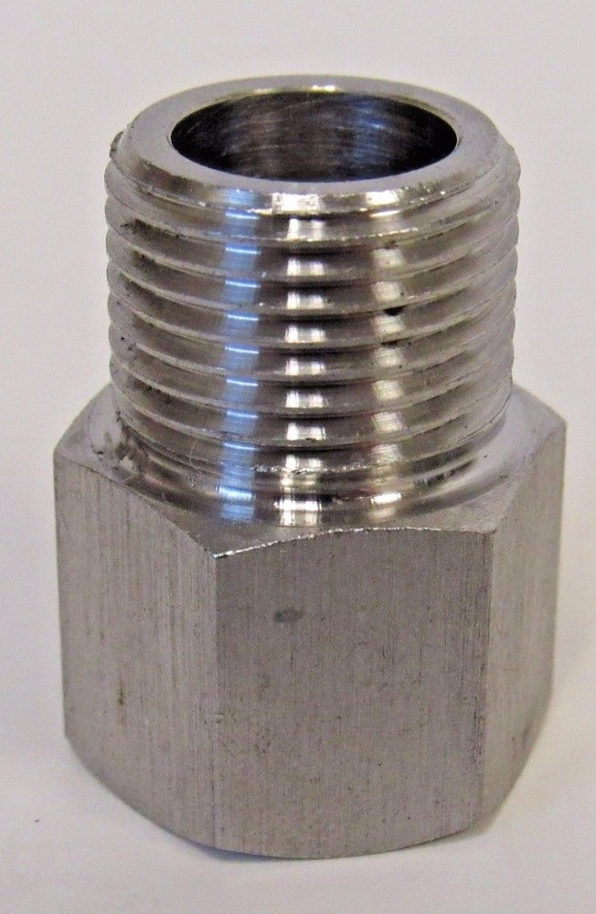NEW 304 STAINLESS STEEL ADAPTER 1/4″ NPT FEMALE X 1/4″ BSPP MALE NEW