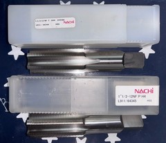 2pc SET Nachi 1-1/2-12 NF G H4 6FL Tap 1-1/2” 12tpi Taper & Plug 1 of Each