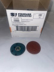 Standard Abrasives 2″ Sanding Discs 522452, 36 Grit, TS Quick Change, 50pk