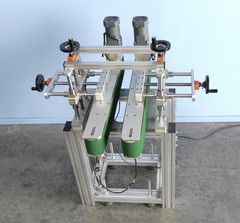 Hugger Belt Conveyor, Side Grip for Bottomless Transfer Conveyor & Bottom Coding