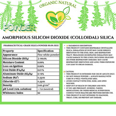 Silicon Dioxide Powder 99.6% Pure Amorphous Silica [SiO2] | 1–5 lbs Food/Pharma