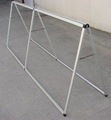 10’x4′ Horizontal Aluminum Outdoor A Frame Banner Double Display Stand Portable