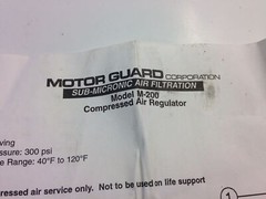 Motor Guard RG4071 Pneumatic Air Regulator R352G 1/4 Guage