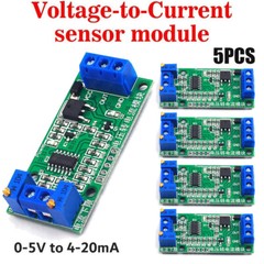 5 Voltage To Current Transmitter Signal Conversion Module 0~5V 3.3V 5V to 4-20mA