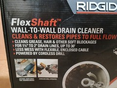 RIDGID K9-12 FlexShaft Wall-to-Wall Drain Cleaner, 1/4 in. x 30 ft. – USED ONCE!