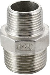 1″ to 3/4″ Male NPT Hex Nipple Pipe Fitting Reducer Adapter Stainless Steel 304