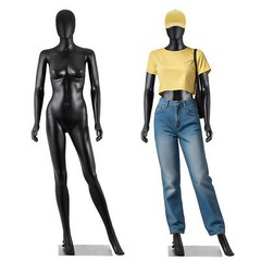 70″ Black Female Mannequin Full Body Maniquine Model Stand Adjustable Metal Base