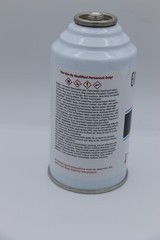 Enviro-Safe R-600a Refrigerant Inverted Piercing 6 oz 8 Cans and Brass Gauge