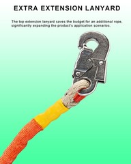 Steel Wire Self Retracting Lifeline, 11FT BUCAMAO Retractable Lanyard