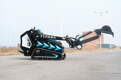 TYPHON Single Arm Backhoe Attachment for Mini Skid Steer STOMP X1300 & STOMP 509