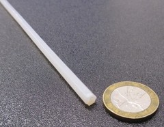 Nylon 6/6 Natural Tint Hex Rod 3/16″ (.188″) Hex x 12″ Length