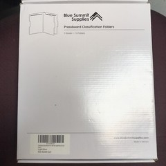 Blue Summit Supplies Presboard Classification Folders Light Blue – 1 Divider