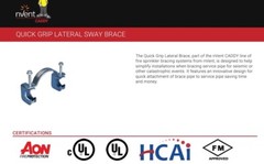 NVENT CADDY CSBQG 2-1/2″ Pipe Quick Grip Lateral Seismic Sway Brace, Galvanized