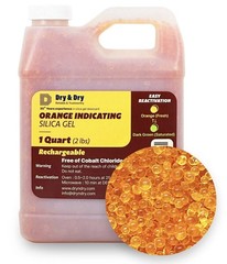 1 Quart(2 LBS) “Dry&Dry” Premium Orange Indicating Silica Gel Desiccant Bead