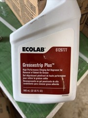 Ecolab Greasestrip Plus Degreaser- 32 FL OZ Gel Degreaser NEW FAST SHIPPING
