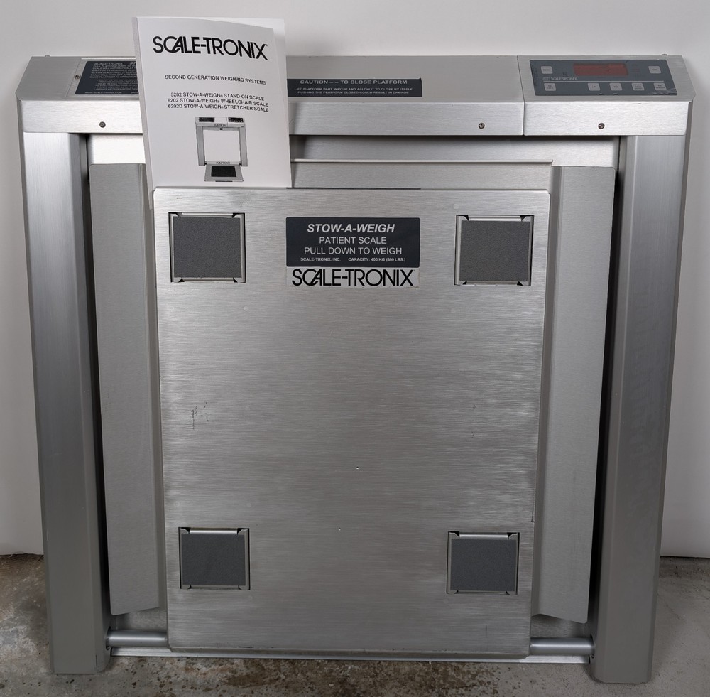 Scale-Tronix 6202 Stow-A-Weigh Wheelchair / Patient Scale – Tested