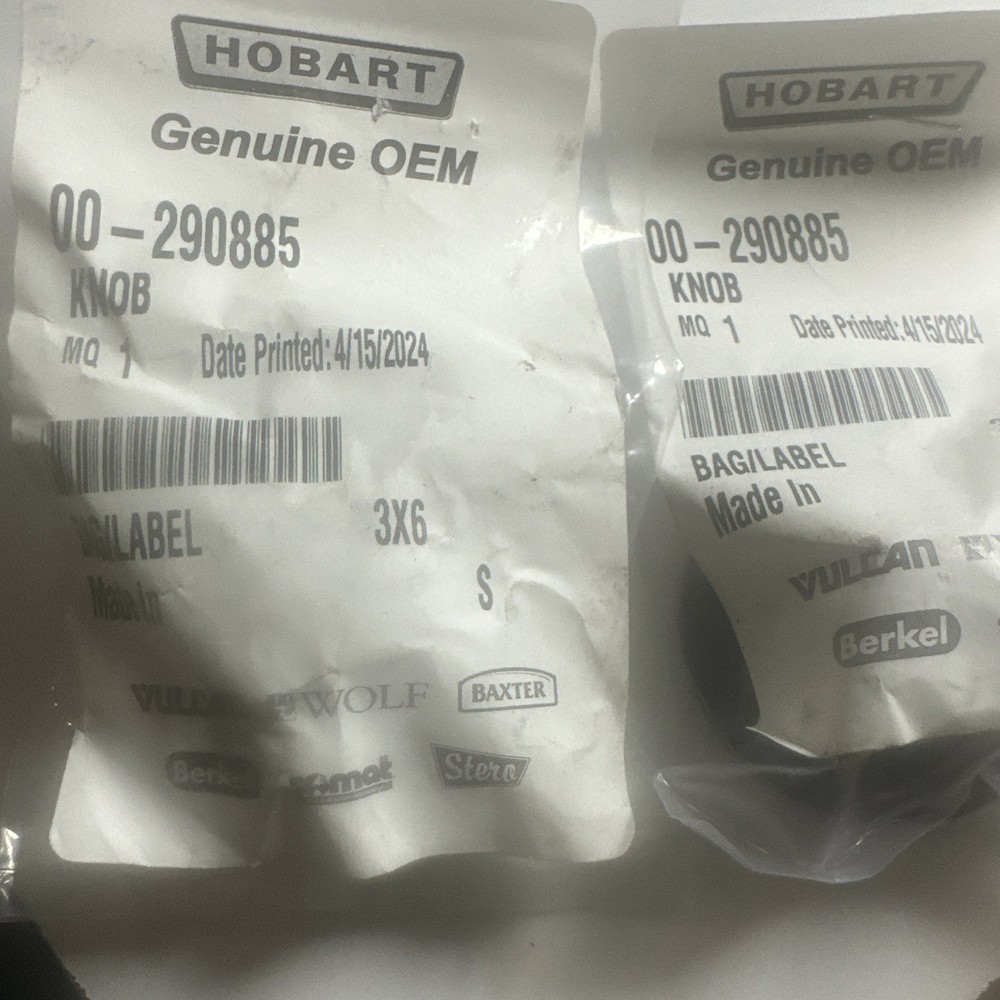 Qty 2 Oem New Hobart 00-290885 Knob Start/Stop Switch 5700 5701 5801 6614 6801