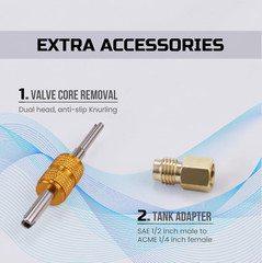 Car R1234yf Self Sealing Can Tap and Puncture AC Freon Adapter Fittings Left Han