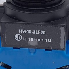 IDEC HW4S-3LF20 Selector Switch, 3-Position, Maintained, 2 NO, ø22mm Mounting
