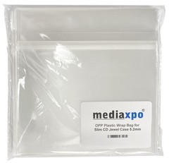 50 SLIM SUPER Clear CD Jewel Cases & 100 OPP Bags