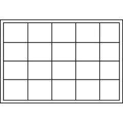 Mfg Steel, Compartment Drawer, 9 7/8 in D x 2 1/8 in H x 13 5/8 in W ZO-G3095276