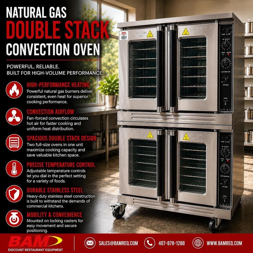 ELITE ECO-2 Natural Gas Double Deck Convection Oven