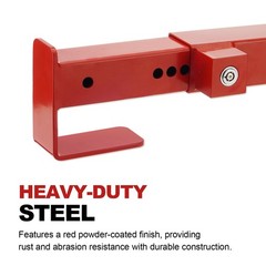 Steel Cargo Door Lock Shipping Container Lock w/ 2 Keys Heavy Duty Security Red