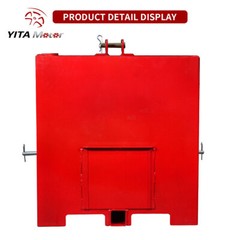 3 Point Ballast Box Category 1 Tractor Quick Tach Hitch Counterweight Red Heavy