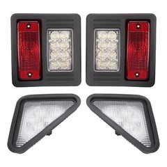 4x LED Headlight Tail Exterior Light Kit For Bobcat Skid Steer Loader Plastic