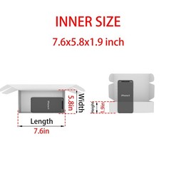 8x6x2 inches Small Shipping Boxes Set of 25 – Black Mailer Corrugated Cardboa…