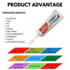 High Performance Industrial Plastics Strong Adhesive 4475 3.7oz Tube PVC/PE/ABS