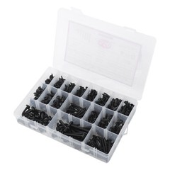 550Pcs 304 Stainless Steel Black Wood Screws, Phillips Pan Head Assortment Kit