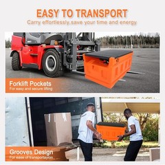 Orange 10GPM Portable Fuel Tanks with 12V DC Electric Transfer Pump 48Gallon