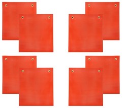 (8 Pack) Oversize Load Sign Flags Traffic Safety Warning – 18 X 18- ORANGE Mesh