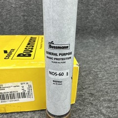10ct Cooper Bussmann NOS-60 One-Time General Purpose Fuse Class H Fuse 60A 600V
