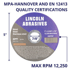 400-PK 5″ x .040″ x 7/8 Cut-off-Wheels Cutting Discs Steel & Metal