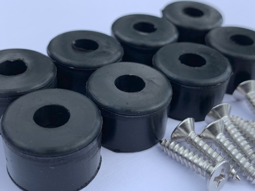 7/8″ DIA Silicone Rubber Bumpers Black White Clear Brown Orange Red Blue Green