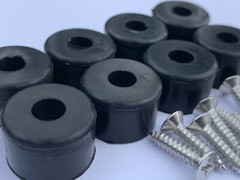 7/8″ DIA Silicone Rubber Bumpers Black White Clear Brown Orange Red Blue Green