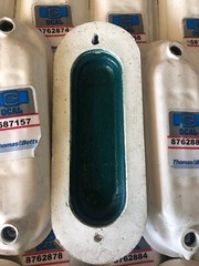 LOT OF (53) THOMAS & BETTS OCAL BLUE 2″ WHITE PVC COATED CONDUIT BODY COVERS