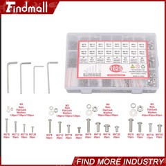 1625Pcs M2 M3 M4 M5 Metric Screw Assortment,304 Stainless Steel Bolts and Nuts