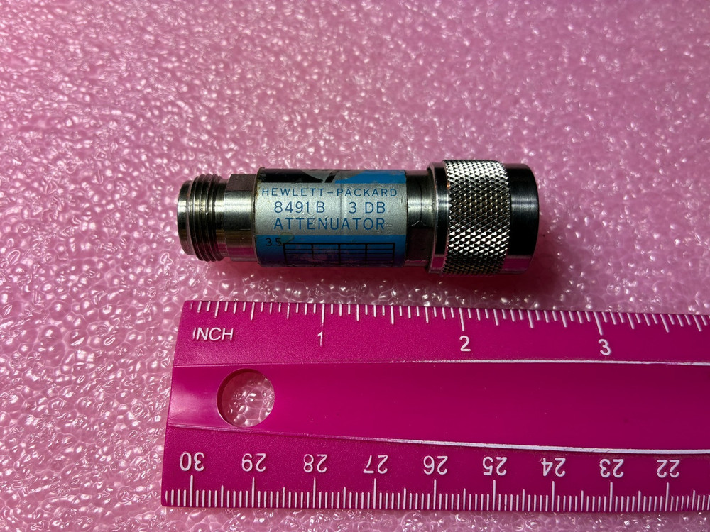 1 pc – HP model 8491B attenuator , 3 db , DC – 18 Ghz , 2 Watts , type N
