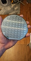 Cool Computer CPU Silicon 4.5″ Wafer / Wafers IC RAM Chip Lithography 77358 WX