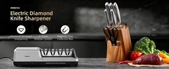 Electric Knife Sharpener with 4-Stage Sharpening (Repair, Coarse, Medium, Fine &