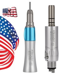 ASK Dental Slow Low Speed Handpiece Straight Air Motor E-type 2/4 Hole Fit NSK