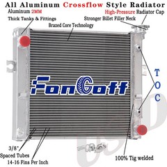 3 Row 52mm Aluminum Forklift Radiator fit Toyota 16410U220171 16420U128171 AT