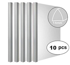 Clear Report Covers with Solid Color 14mm Sliding Bar 10 pcs, Solid-white