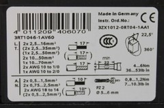 Siemens 3RT1046-1AV60 Contactor + 3RH1921-1EA11 Auxiliary